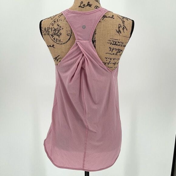 Lululemon Essential Tank Top Lightweight Sweat Wicking Pink Women 4 - Picture 2 of 3